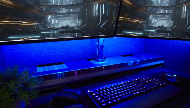 モニタアーム取付口