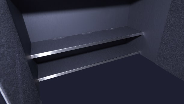 デスク下部 2段棚